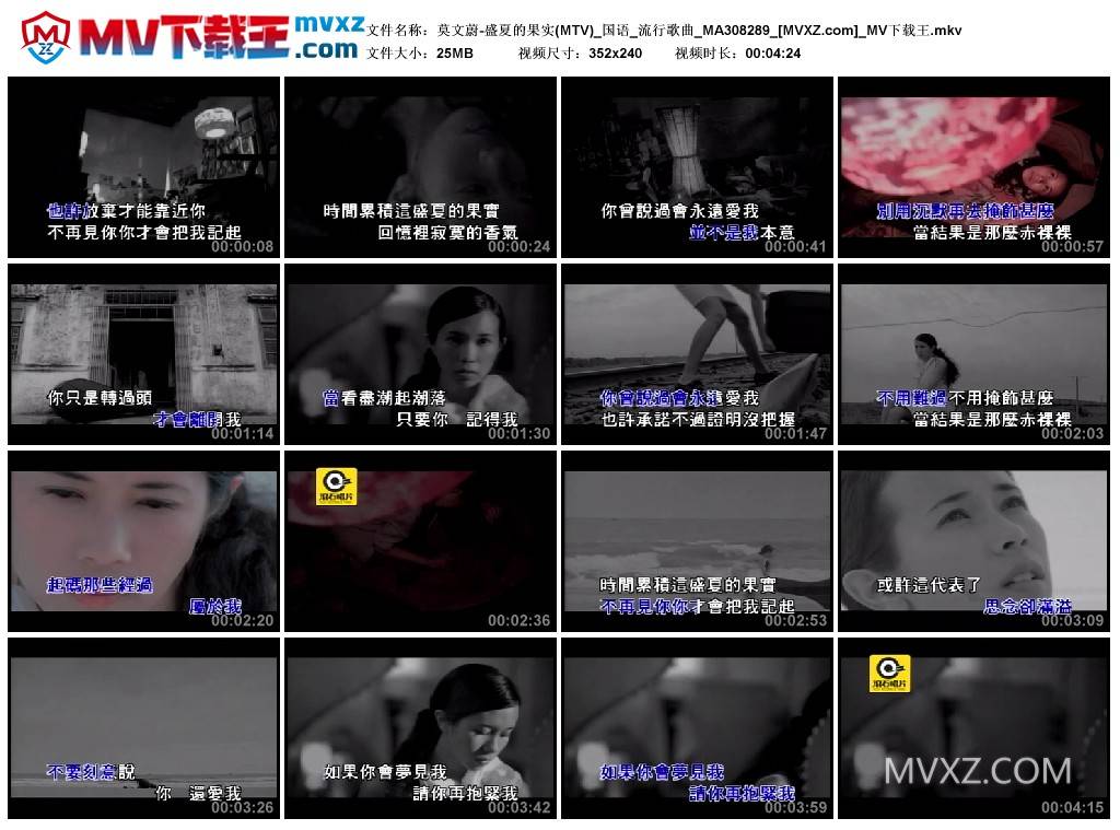 莫文蔚-盛夏的果实(MTV)_国语_流行歌曲_MA308289